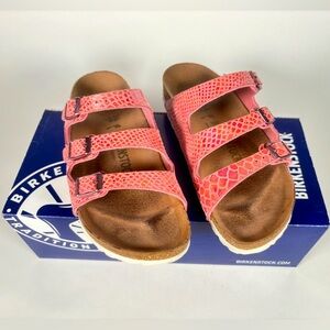 BIRKENSTOCK Sandals | Florida Fresh | Shiny Snake | Color: Rose | Sz: 36